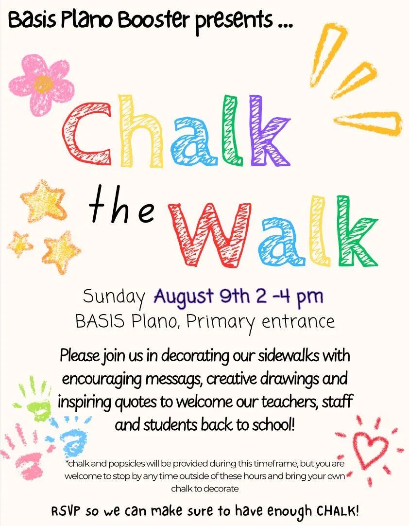 Chalk the Walk at BASIS Plano, August 9 2026